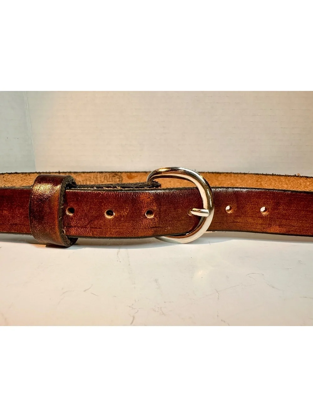 Handmade Rich Brown Thick Tandy Leather Craftsman Belt Size 36